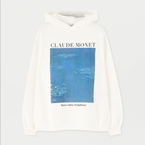 Pull & Bear Monet white hoodie